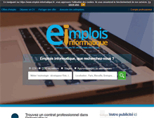Tablet Screenshot of emplois-informatique.fr